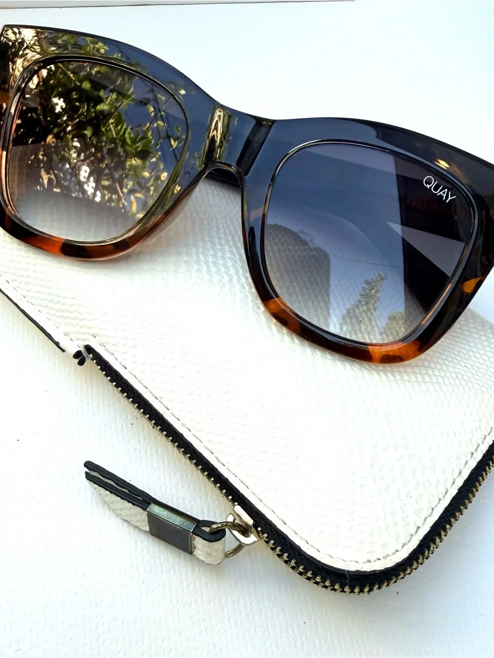 Quay Australia Night Shade Tortoiseshell Cat-Eye Sunglasses - Picture 3 of 6